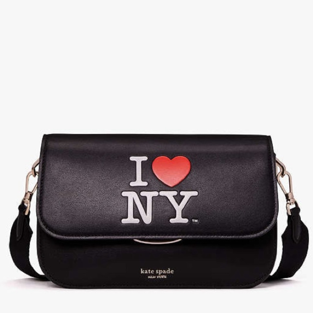 kate spade Black Crossbody with Red Heart "I ♥ NY"